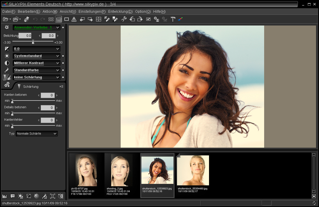 Silkypix Elements - Interface